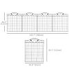 Garden Decorative Fence 4 Panels 44in x 12ft Steel Wire Border Edging for Landscaping