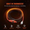 Pipe Heating Cable, 30FT 7W/FT Heat Tape for Pipes with Built-in Thermostat, Water Pipe Heat Cable Protects PVC Hose