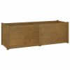 Garden Planter Honey brown Solid pinewood 59.1 x 19.7 x 19.7 in