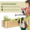 34'' Elevated Wooden Raised Garden Bed  Paint with Drainage Holes for Vegetables Herbs And Flowers Backyard Planting