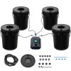 DWC Hydroponic System, 5 Gallon 4 Buckets, Deep Water Culture Growing Bucket, Hydroponics Grow Kit with Pump, Air Stone and Water Level Device