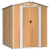 Garden Shed Light brown Galvanized steel 75.6 x 75.2 x 87.8 in