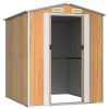 Garden Shed Light brown Galvanized steel 75.6 x 75.2 x 87.8 in