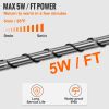 Self-Regulating Pipe Heating Cable, 3FT 5W/FT Heat Tape for Pipes Freeze Protection, Water Pipe Heat Cable with Built-in Thermostat Protects PVC Hose