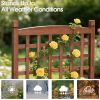 Wooden Planter with Trellis, 50" Tall Elevated Garden Bed Outdoor with Wheels, Freestanding Planter Box with Drainage Holes for Flower, Vegetable
