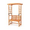 2-in-1 Multifunctional Garden Arch Bench - 39'x15.5' Seat Size, 660 lbs Capacity, Fir Wood with Weather-Resistant Coating