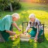 Outsunny Padded Garden Kneeler and Seat Bench, Padded Foldable Garden Stool, Green
