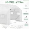 11.5'x9.8'x6.6' Portable Walk-In Tunnel Greenhouse Garden Warm House - White
