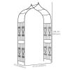 8.7FT Garden Arch Trellis, Outdoor Wedding Arbor for Ceremony with Scrollwork Design for Climbing Roses, Vines and Plants
