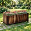 48x20x18 Inch Wooden Raised Garden Bed Planter Box Lightweight Build with Drainage Gaps for Gardening And Planting