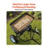 Tow Behind Broadcast Spreader, 130LBS Capacity, Tow/Push Garden Spreader with 13 in Tires, 30 Adjustable Setting & 9.8 ft Spreading Width