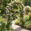Garden Arch 87 Inches Tall Heavy Duty Metal Arbor Trellis Archway for Climbing Plants