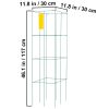 Tomato Cages, 11.8" x 11.8" x 46.1", 10 Packs Square Plant Support Cages, Green PVC-Coated Steel Tomato Towers for Climbing Vegetables, Plants
