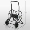 Garden Hose Reel Cart, Portable Water Hose Cart Hold Up to 98' of 5/8" Hose (Hose Not Included), Black