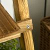 2 Tier Trellis Planter, Wooden Raised Garden Bed, Natural