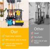 Garden Tool Organizer - Heavy Duty Garage Storage and Organization with Wheels - Large Garden Tool Storage Holder for Lawn Yard Patio Shed