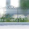 Garden Fence, 4 Pack, 44 in(H) x 12 ft(L) Folding Garden Fence Border, No Dig Ground Stake Metal Fence Panels for Outdoor Patio Yard Landscape