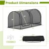 Green 98"x48"x48" Garden Crop Cage with High-Density Nylon Mesh, 2 Zippered Doors Plant Protection Tent for Veggies & Flowers