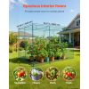 Crop Cage, 9.5 x 6.36 x 6.36 ft Plant Protection Tent with Zippered Door, Wind-Resistant Tall Crop Cage, Easy to Install, Outdoor Raised Bed Cover
