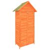 Garden Tool Shed Brown Solid pine wood 35.0x20.7x68.9 in