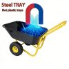 Two-wheeled barrow, garden cart, 10-inch pneumatic wheels(Yellow + Black)