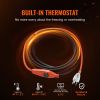 Pipe Heating Cable, 12FT 7W/FT Heat Tape for Pipes with Built-in Thermostat, Water Pipe Heat Cable Protects PVC Hose