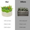 2 Pcs 2×2×1ft Raised Garden Bed, Round Galvanized Outdoor Planter Box, Metal Garden Bed for Planting Vegetables Fruits Flowers, White