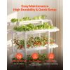 Hydroponics Growing System Kit, 3-Tier 90 Sites UPVC Pipe Hydroponic Grow Kit with Timed Irrigation, Sun & Light Blocking Pipes