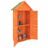 Garden Tool Shed Brown Solid pine wood 35.0x20.7x68.9 in