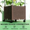 Elevated garden bed, flowerpot box, planting box, brown