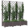 Garden Planter with Trellis Brown 47.2x15.7x47.8" PP