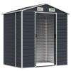 Garden Shed Anthracite Galvanized Steel 75.2 x 51.2 x 78.0 in
