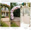 82'' Decorative Metal Garden Trellis Arch Elegant Scrollwork Steel Tubing Durable Perfect for Weddings