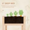 48x22x30 Inch Elevated Wooden Raised Garden Bed with Legs Self-Draining Bed Liner for Vegetables Herbs Flowers for Backyard Patio Balcony Natural
