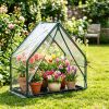 36" x 20" x 34" ortable Mini Greenhouse with PE Bottom Mat, Waterproof Clear PVC Plant Grow Tent with Metal Frame