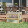 Wooden Cold Frame Greenhouse Lean-to Raised Garden Bed Flower Planter Shelf 41x22.5x28.25 Natural