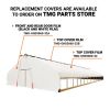 Pro Series 30' x 60' Light Deprivation Two Layer Cover Greenhouse Grow Tent, 6-mil Blackout Tarp and Clear Film, Cold Frame, Hand Crank Roll-Up Sides