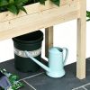34'' Elevated Wooden Raised Garden Bed  Paint with Drainage Holes for Vegetables Herbs And Flowers Backyard Planting