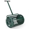 27"×16" Lawn Fertilizer Spreader with Diamond Mesh Clump-Free Garden Compost Spreader
