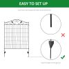 Garden Decorative Fence 4 Panels 44in x 12ft Steel Wire Border Edging for Landscaping