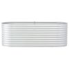 Garden Raised Bed 94.5"x31.5"x31.9" Galvanized Steel Silver