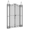 Garden Gate Black 47.6"x3.1"x70.9" Wrought Iron