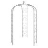 Garden Arch Black Ø70.9"x100.4" Steel