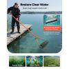 Lake Weed Roller, 14.1 ft Stainless Steel Lake & Pond Weed Removal Tool, Muck Razer Aquatic & Sludge Tiller, Rid Roots and Muck Buildup