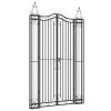 Garden Gate Black 47.6"x3.1"x78.7" Wrought Iron