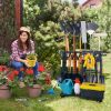 Garden Tool Organizer - Heavy Duty Garage Storage and Organization with Wheels - Large Garden Tool Storage Holder for Lawn Yard Patio Shed