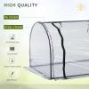 11.5' L x 3.25' W x 2.5' H PVC Metal Tunnel Garden Greenhouse Kit