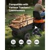 Garden Utility Trailer, 10 Cu. Ft 500lbs, ATV UTV Hauling Trailer, Tow Behind Poly Dump Cart with 16" Tires, Hand Pull or Foot Pedal