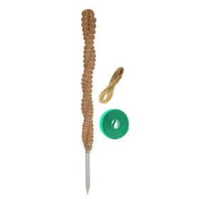 25.2inch 2PC Double-layered, Flexible Coconut Coir Stick With Hemp Rope Ideal For Plant Support, Natural And Eco-friendly, Creating A Vibrant Gre (Option: 252inch)