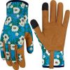 Leather Gardening Gloves for Women Thorn Proof Garden Gloves Touch Screen Working Gloves Gifts  Medium